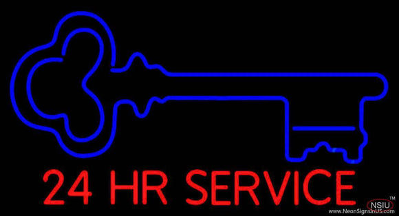 Key Logo hr Service Handmade Art Neon Sign