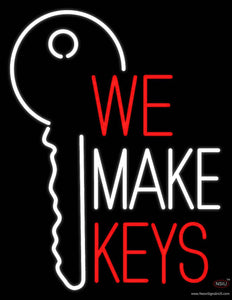 We Make Keys Handmade Art Neon Sign