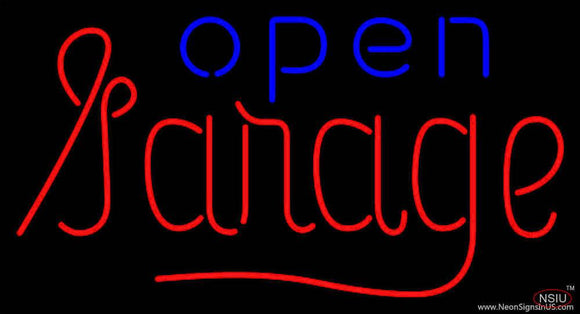 Garage Open Real Neon Glass Tube Neon Sign