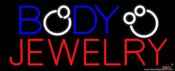 Body Jewelry Block Logo Handmade Art Neon Sign