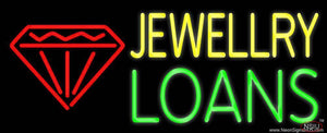 Red Diamond Jewelry Loans Handmade Art Neon Sign