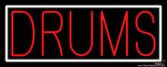 Red Drums Block  Real Neon Glass Tube Neon Sign