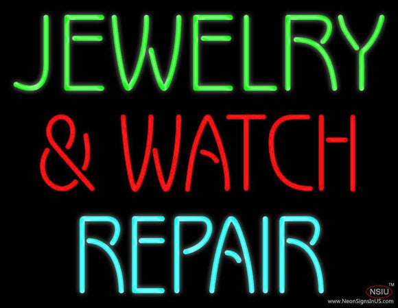 Jewelry And Watch Repair Block Handmade Art Neon Sign
