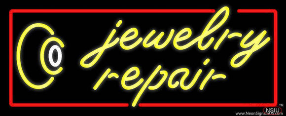 Jewelry Repair Red Border Handmade Art Neon Sign