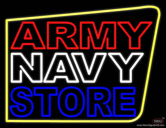 Army Navy Store Handmade Art Neon Sign