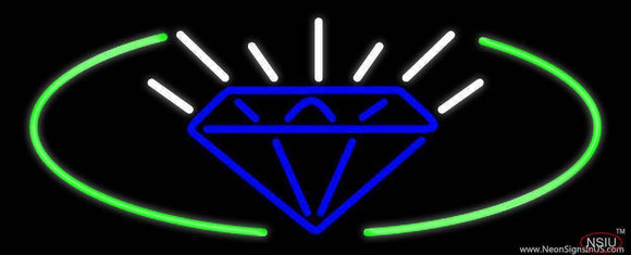 Blue Diamond Logo Handmade Art Neon Sign