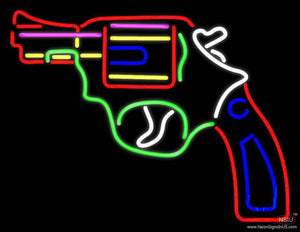 Gun Logo Handmade Art Neon Sign