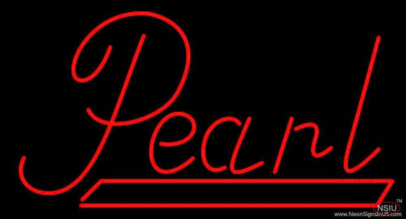 Pearl Red Line Handmade Art Neon Sign