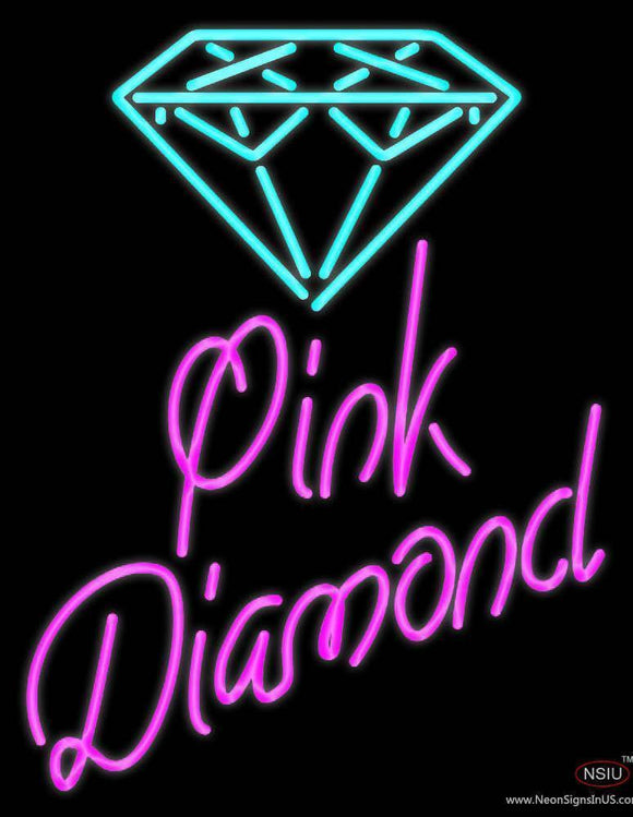 Pink Diamond Handmade Art Neon Sign