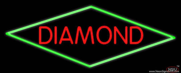Red Diamond Block Handmade Art Neon Sign