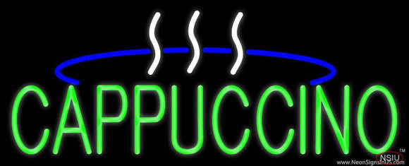 Green Cappuccino Logo Real Neon Glass Tube Neon Sign