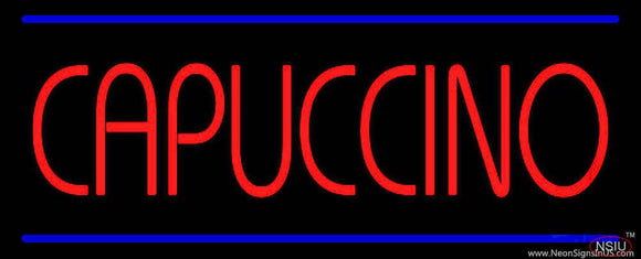 Red Cappuccino Blue Lines Real Neon Glass Tube Neon Sign