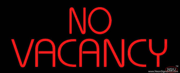 Red No Vacancy Real Neon Glass Tube Neon Sign