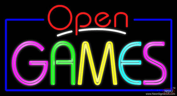 Open Games Handmade Art Neon Sign