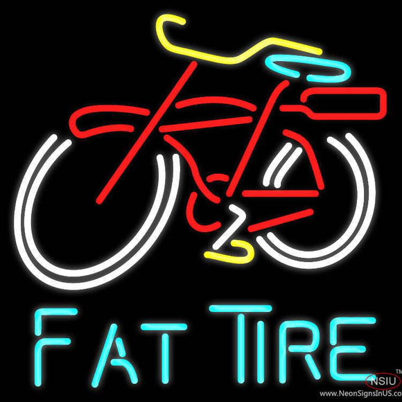 Fat Tire Beer Real Neon Glass Tube Neon Sign