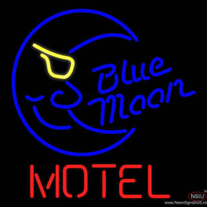 Blue Moon Motel Handmade Art Neon Sign