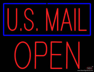 US Mail Block Open Real Neon Glass Tube Neon Sign