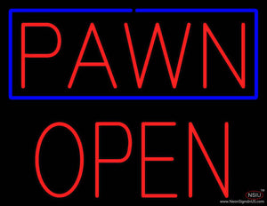 Red Pawn Block Open Real Neon Glass Tube Neon Sign