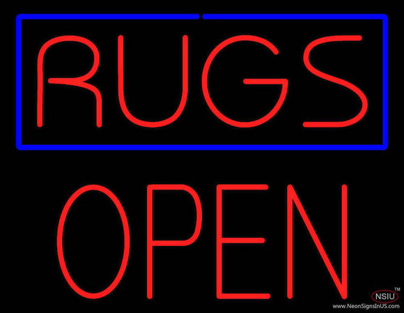 Rugs Block Open Real Neon Glass Tube Neon Sign