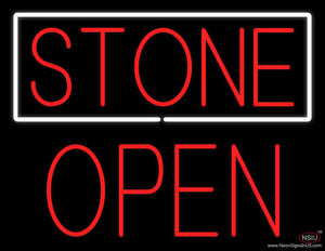 Stone Block Open Real Neon Glass Tube Neon Sign