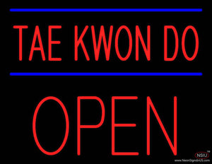 Tae Kwon Do Block Open Real Neon Glass Tube Neon Sign