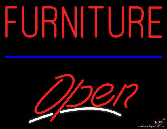 Furniture Script Open Handmade Art Neon Sign