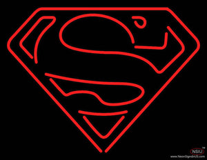 Superman Returns S-Shield Real Neon Glass Tube Neon Sign