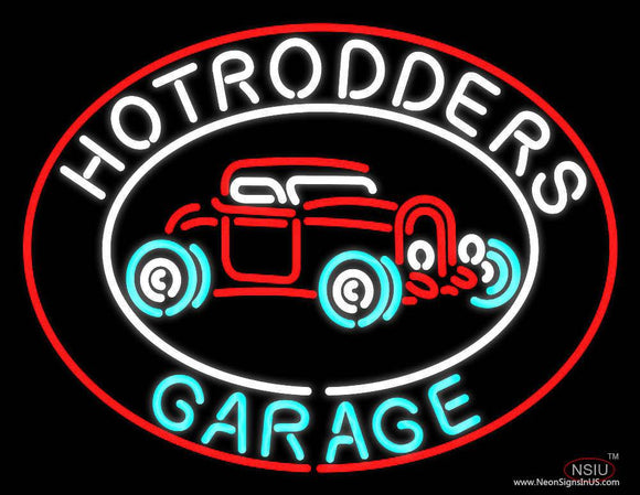 Hotrodders Garage - Beer Real Neon Glass Tube Neon Sign