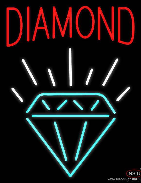 Diamond with Logo Handmade Art Neon Sign