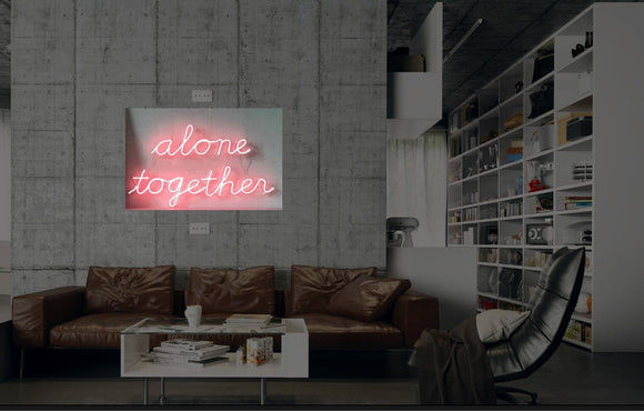 New Alone Together Neon Art Sign Handmade Visual Artwork Wall Decor Light