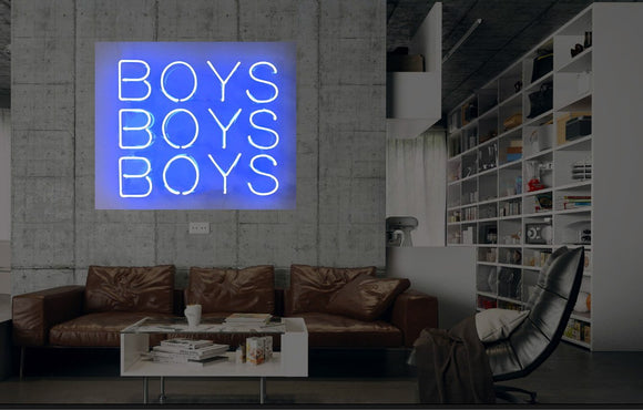 New Boys Boys Boys Neon Art Sign Handmade Visual Artwork Wall Decor Light