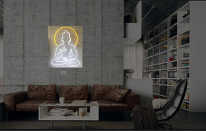 New Buddha Neon Art Sign Handmade Visual Artwork Wall Light