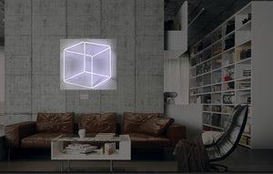 New Cube Neon Art Sign Handmade Visual Artwork Wall Decor Light