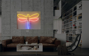 New Dragonfly Insect Neon Art Sign Handmade Visual Artwork Wall Decor Light