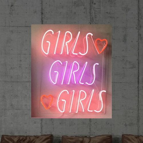 New Girls Girls Girls Neon Art Sign Handmade Visual Artwork Home Decor Light