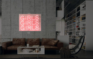 New Girls Girls Girls Neon Art Sign Handmade Visual Artwork Wall Decor Light