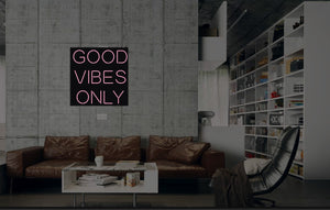 New Good Vibes Only Neon Art Sign Handmade Visual Artwork Wall Home Decor Light