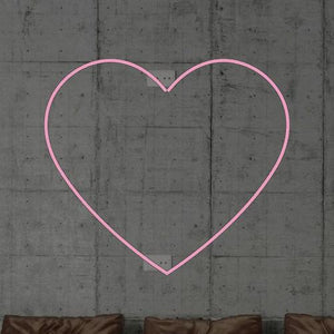 New Heart-shaped Neon Art Sign Handmade Visual Artwork Wall Decor Light