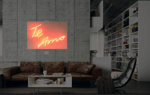 New Te Amo Neon Art Sign Handmade Visual Artwork Wall Decor Light
