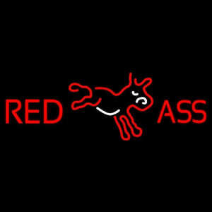 Red Ass Donkey Handmade Art Neon Sign