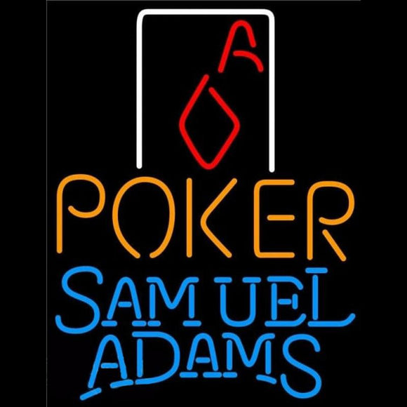 Samuel Adams Poker Squver Ace Beer Sign Handmade Art Neon Sign