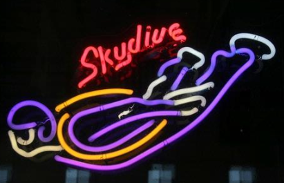 Skydive Handmade Art Neon Signs