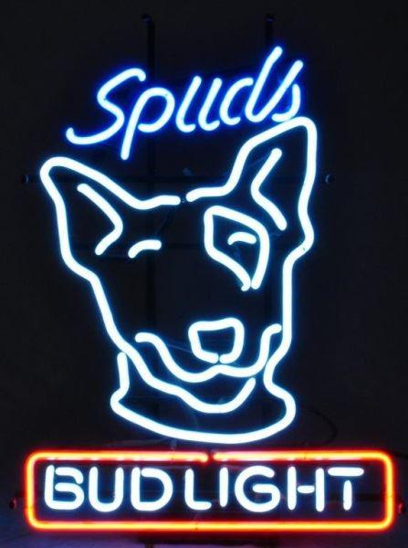 Spuds MacKenzie Bud Light  Handmade Art Neon Sign