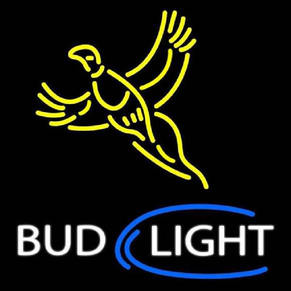 Yellow Busch Light Pheasant Beer Sign Handmade Art Neon Sign
