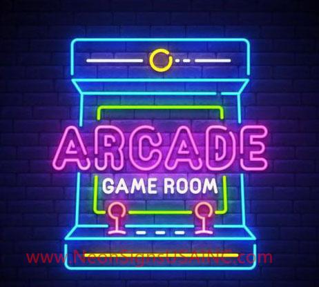 Arcade Game Rom Wedding Home Deco Neon Sign