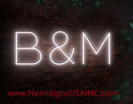 B And M Wedding Home Deco Neon Sign