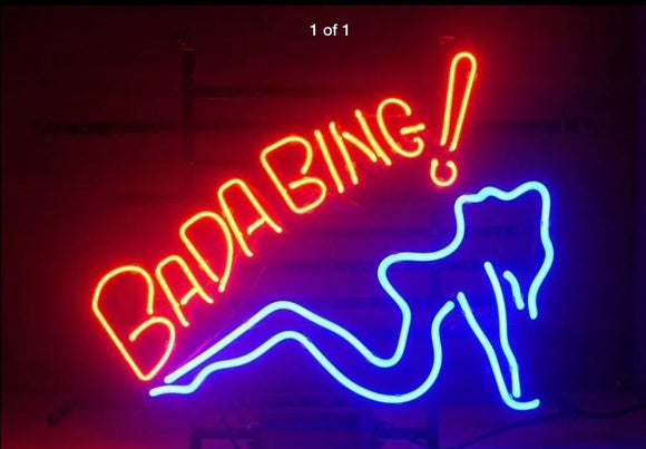 Bada Bing Shop Open Neon Sign