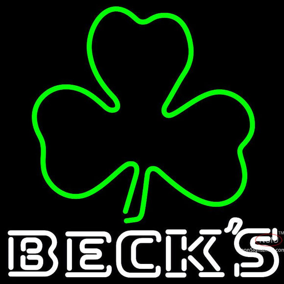 Becks Green Clover Neon Beer Sign x