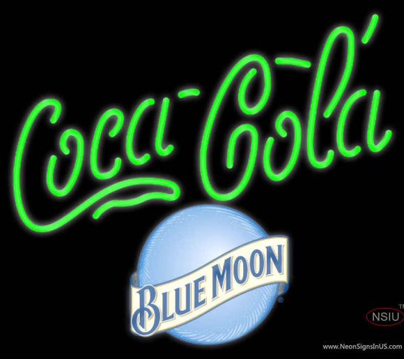 Blue Moon Coca Cola Neon Sign  