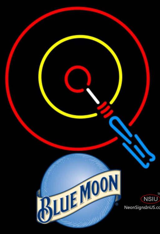 Blue Moon Dart Neon Sign  